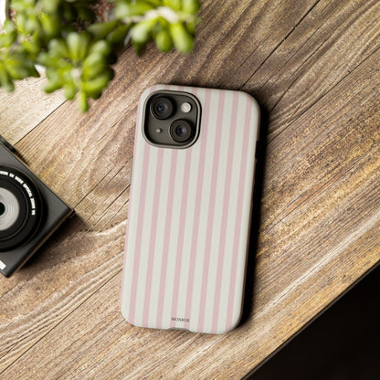 Light Pink Stripe Tough Phone Case