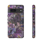 Purple Fleur-de-Lis Floral Tough Phone Case