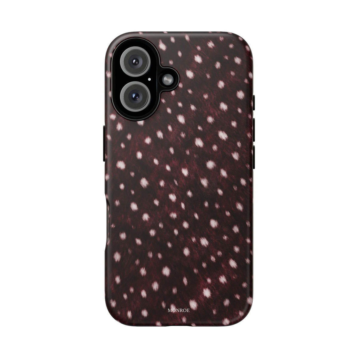 Burgundy Spotted Fur Tough Case