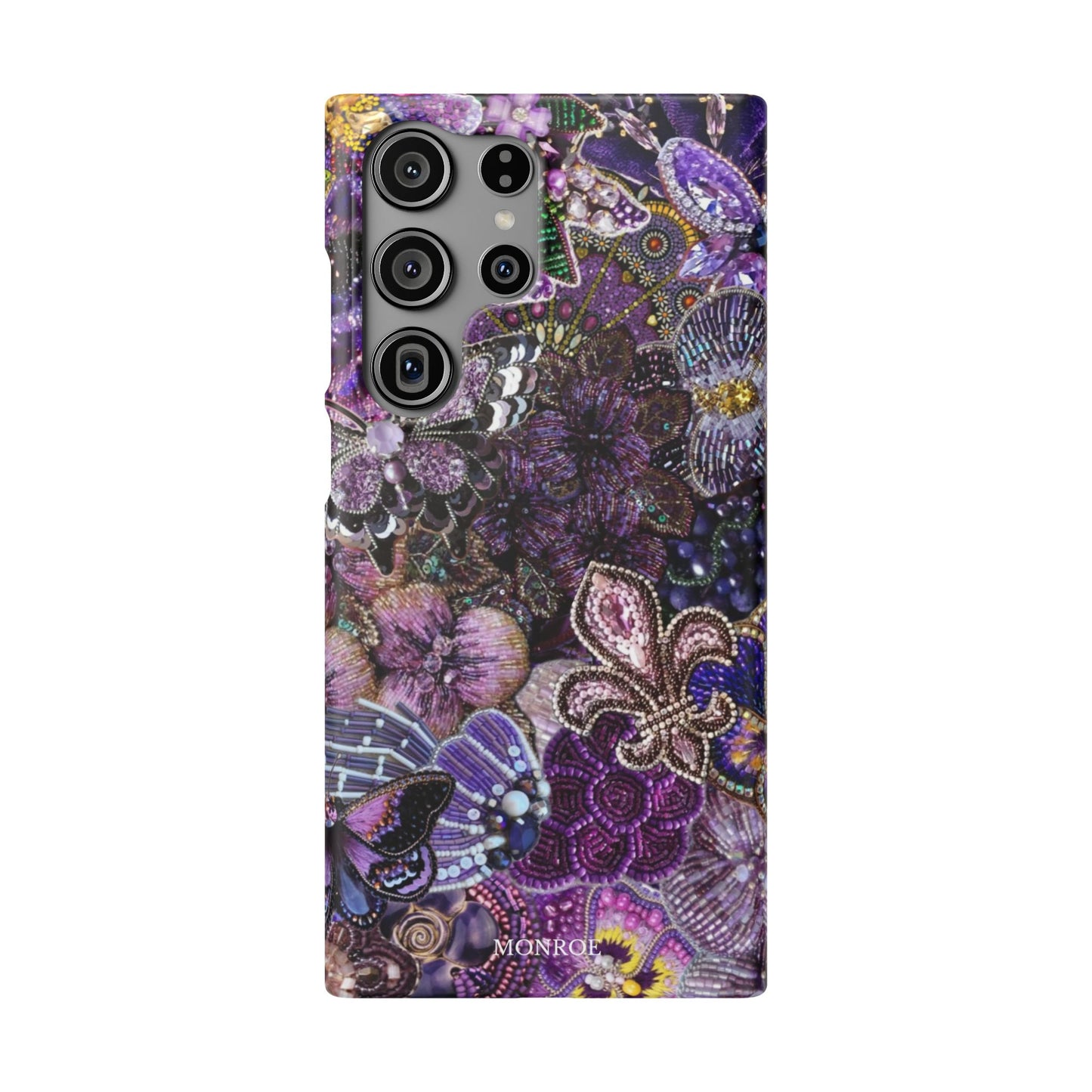 Purple Floral Butterfly Case