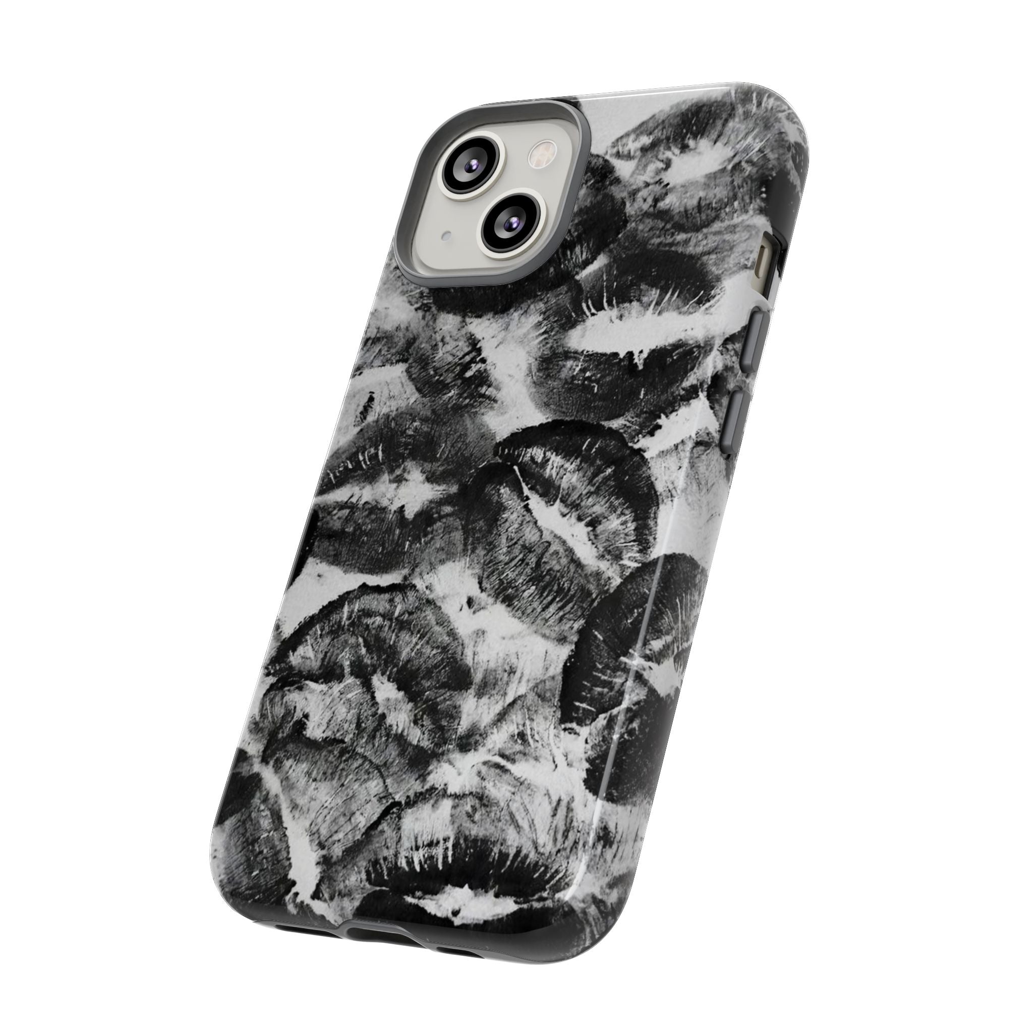 Black and Kiss Design Phone Case