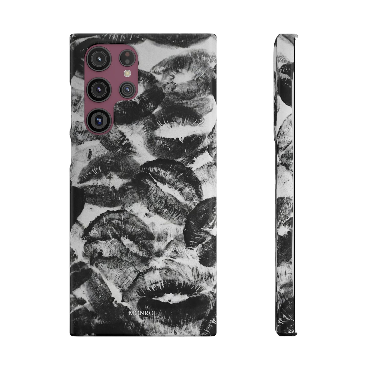 Black & White Kiss Print Case