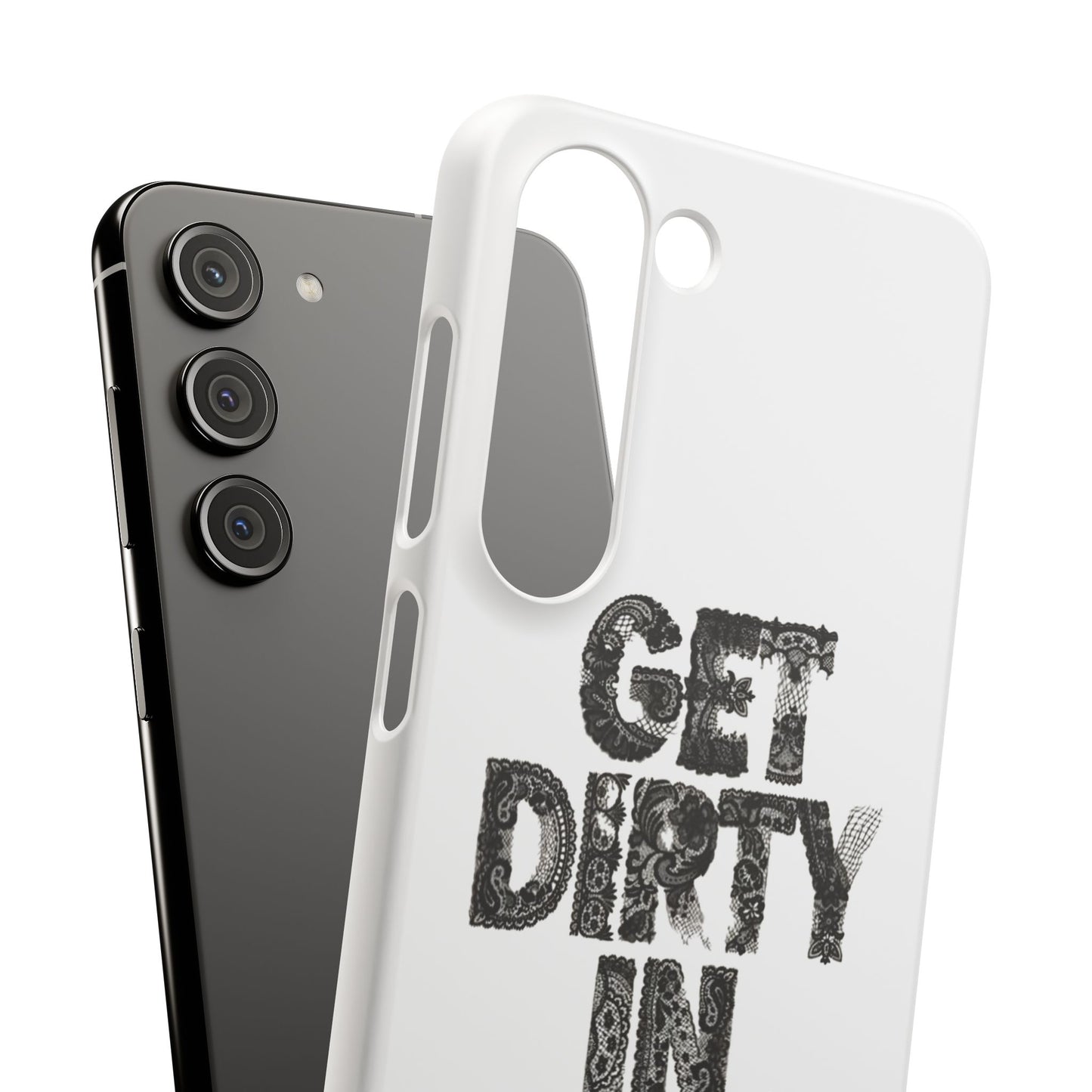 Get Dirty in Paris White Snap Case
