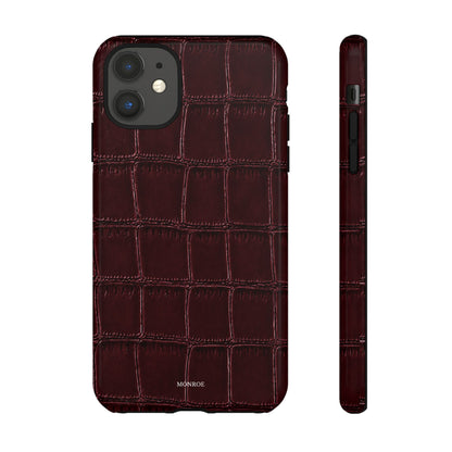 Burgundy Croc Tough Case