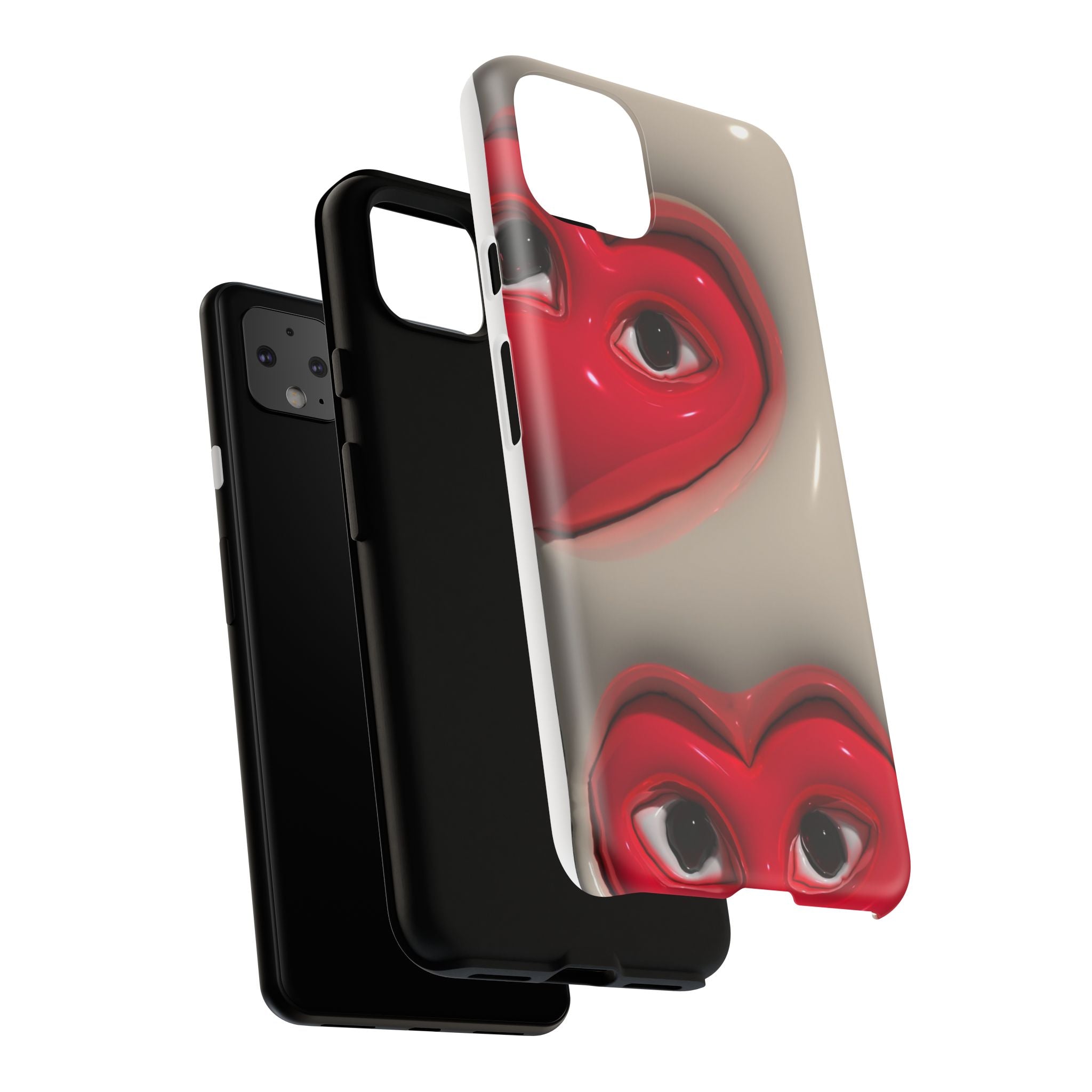 3D Hearts Phone Case