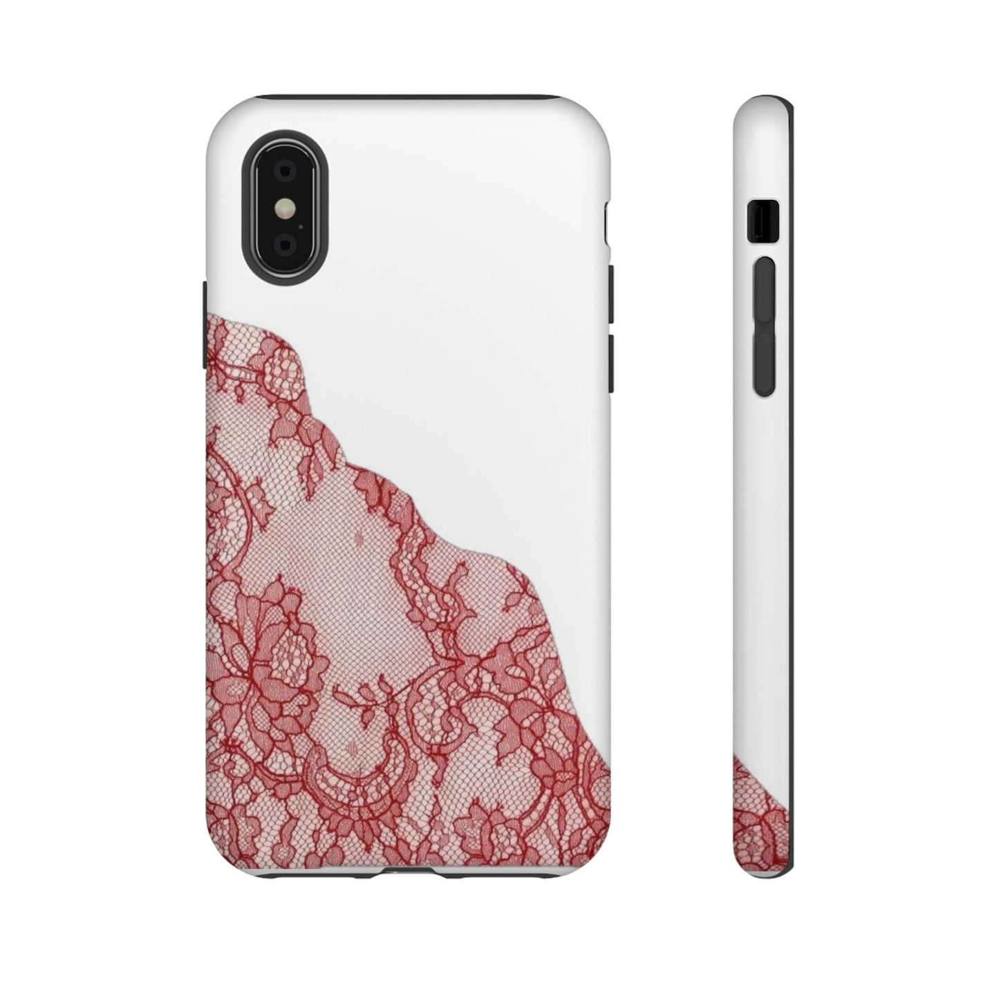 Red Lace Edge Tough Phone Case
