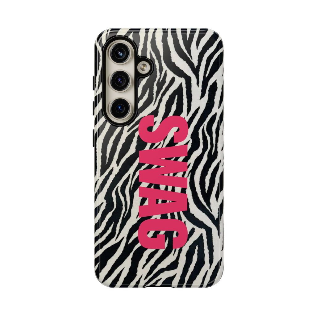 'SWAG' Zebra Print Tough Case