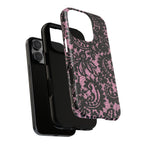 Pink Lace Pattern Tough Phone Case