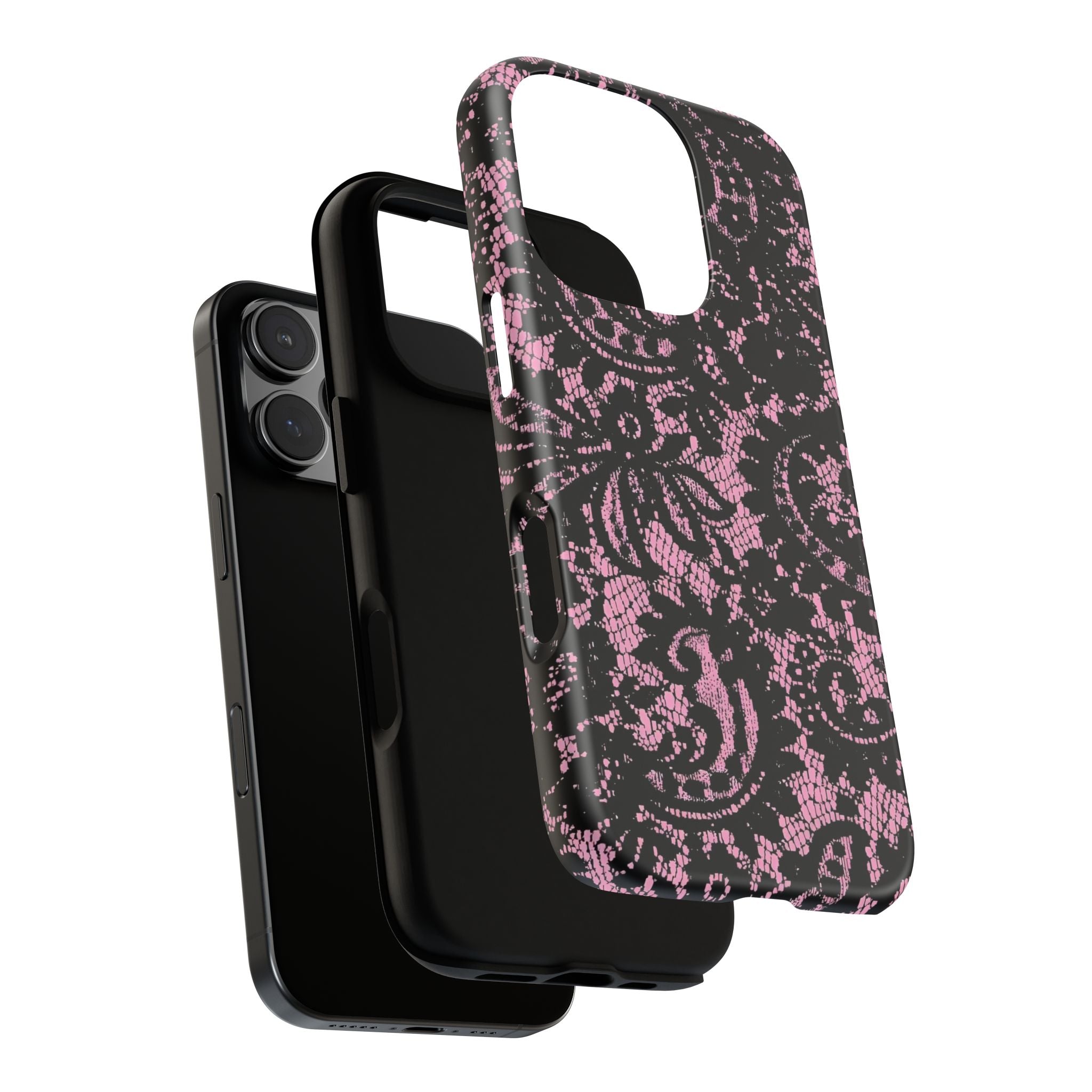 Pink Lace Pattern Tough Phone Case