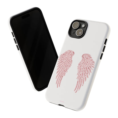 White & Pink Wings Tough Case