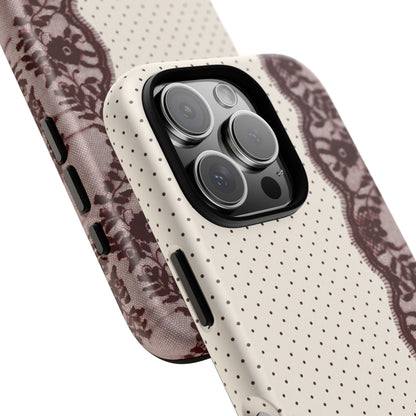 Burgundy Lace Edge Tough Case