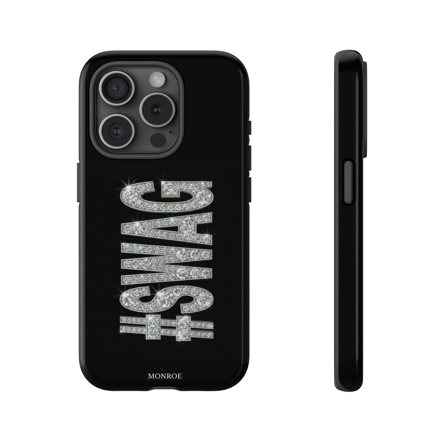 “#SWAG” Black Bling Tough Case