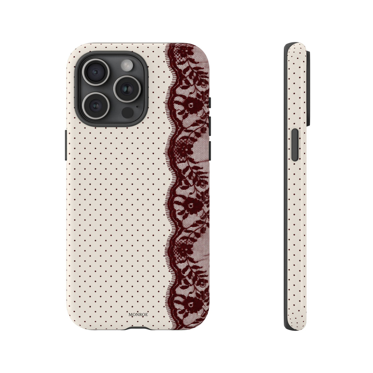 Burgundy Lace Edge Tough Case