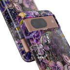 Purple Fleur-de-Lis Floral Tough Phone Case