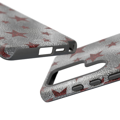 Silver Red Starry Tough Case
