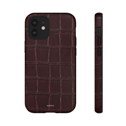 Burgundy Croc Tough Case