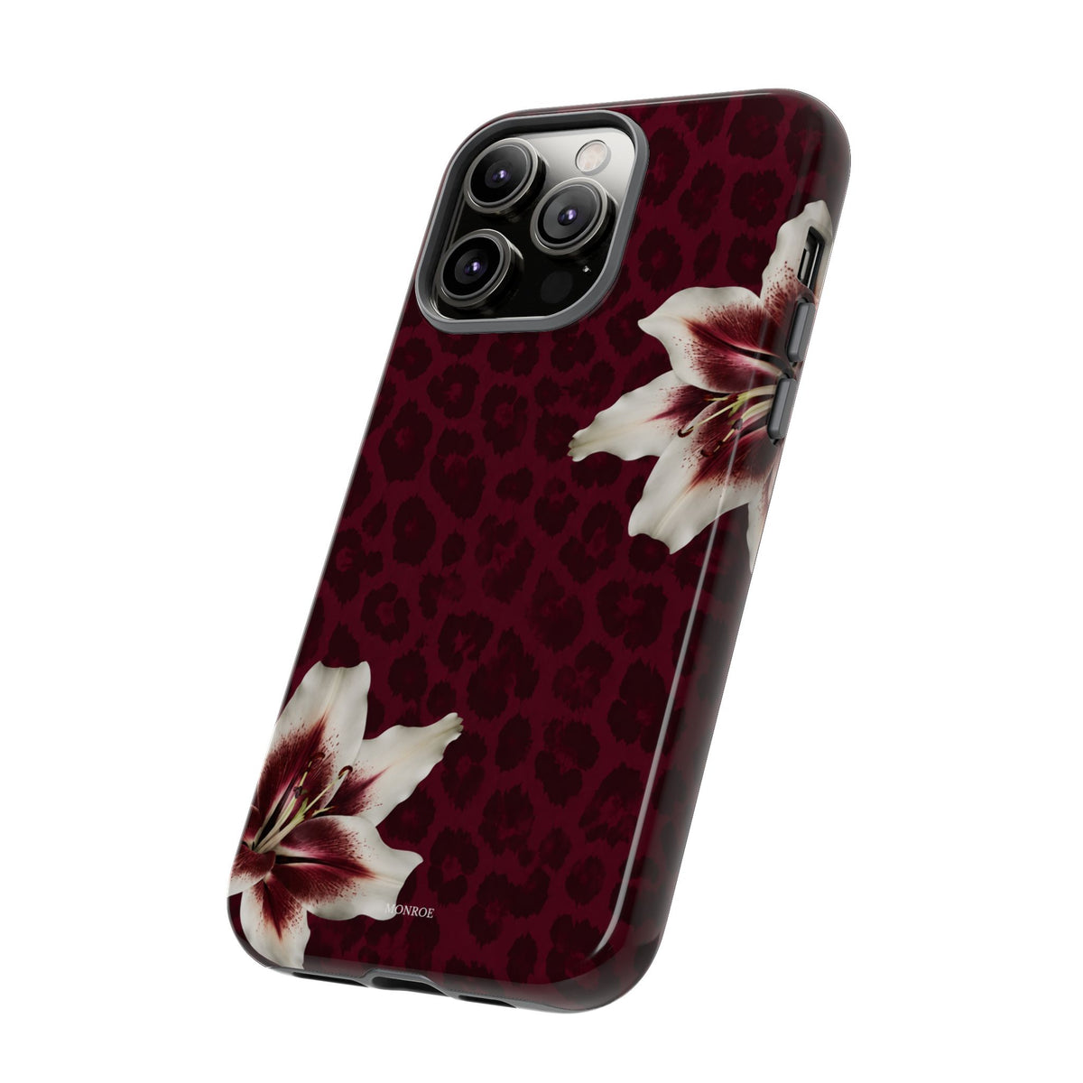 Burgundy Lily Leopard Tough Case