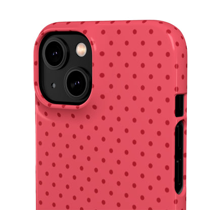 Coral Polka Dot Snap Phone Case