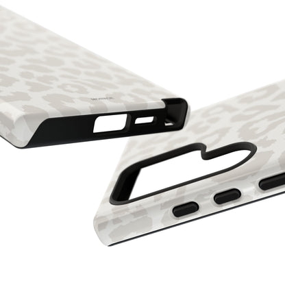 White Leopard Print Tough Case