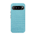 Croc Embossed Turquoise Phone Case