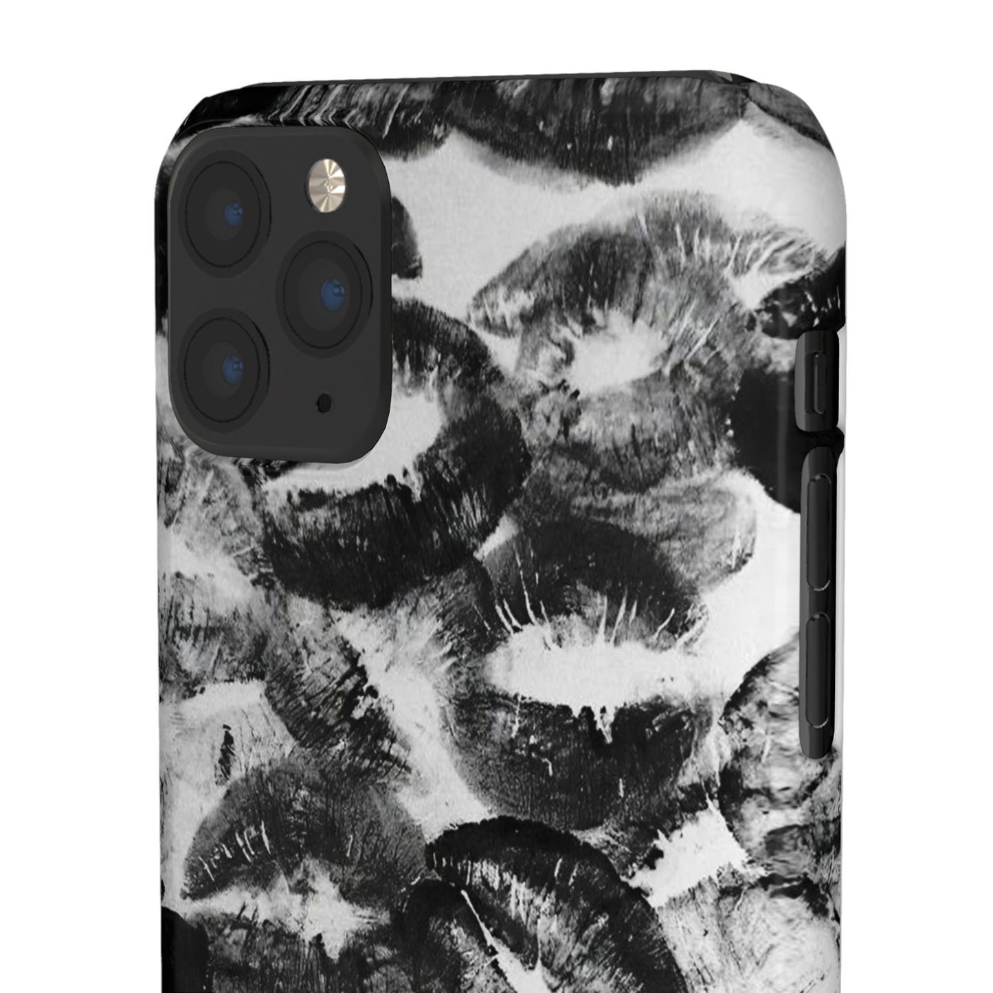 Black & White Kiss Print Case