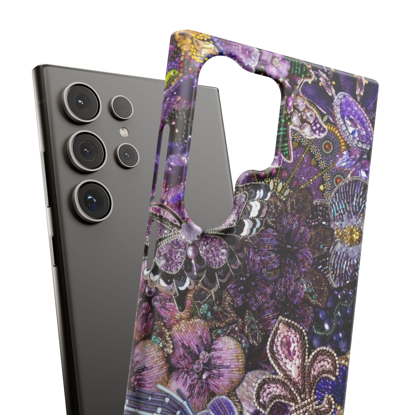 Purple Floral Butterfly Case