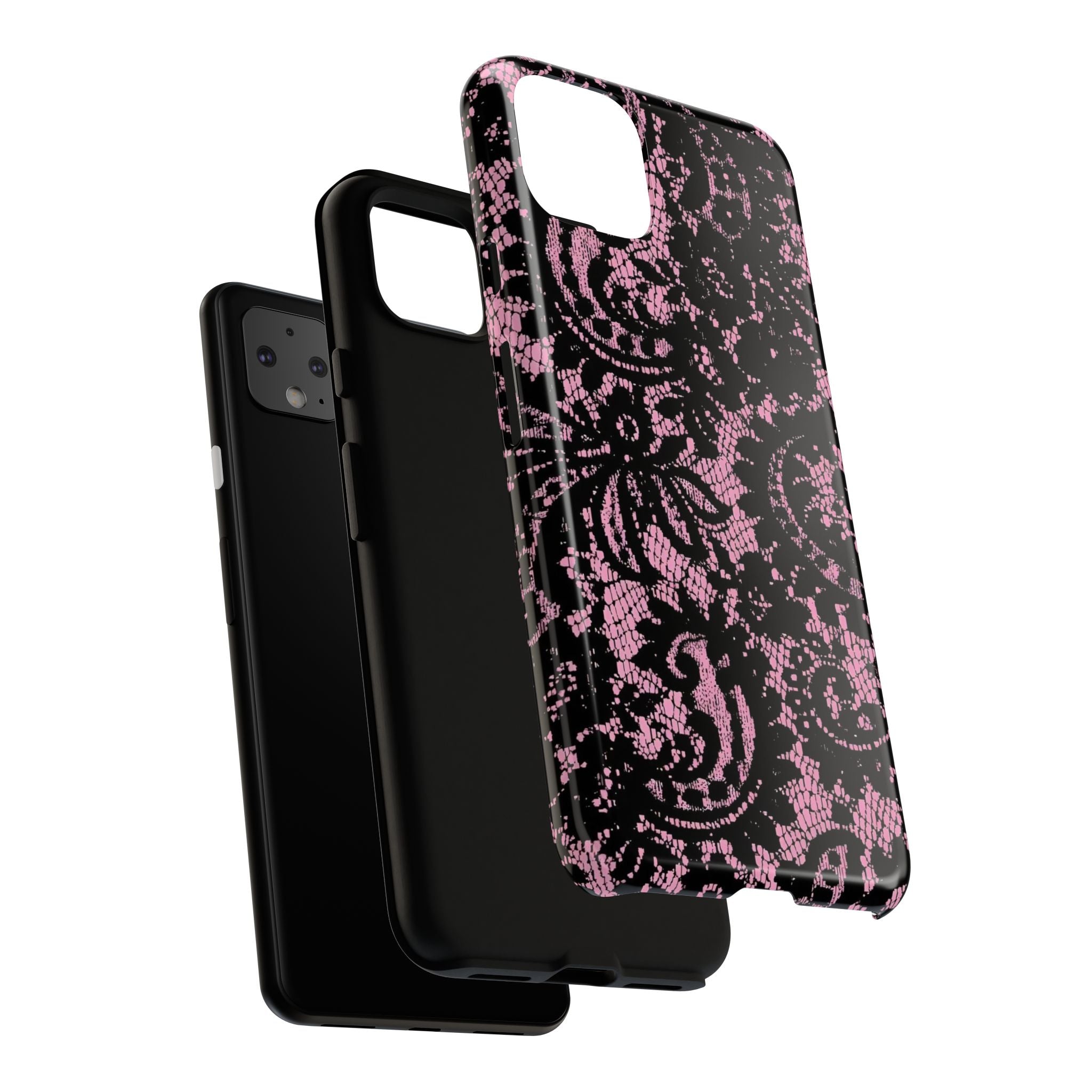 Pink Lace Pattern Tough Phone Case