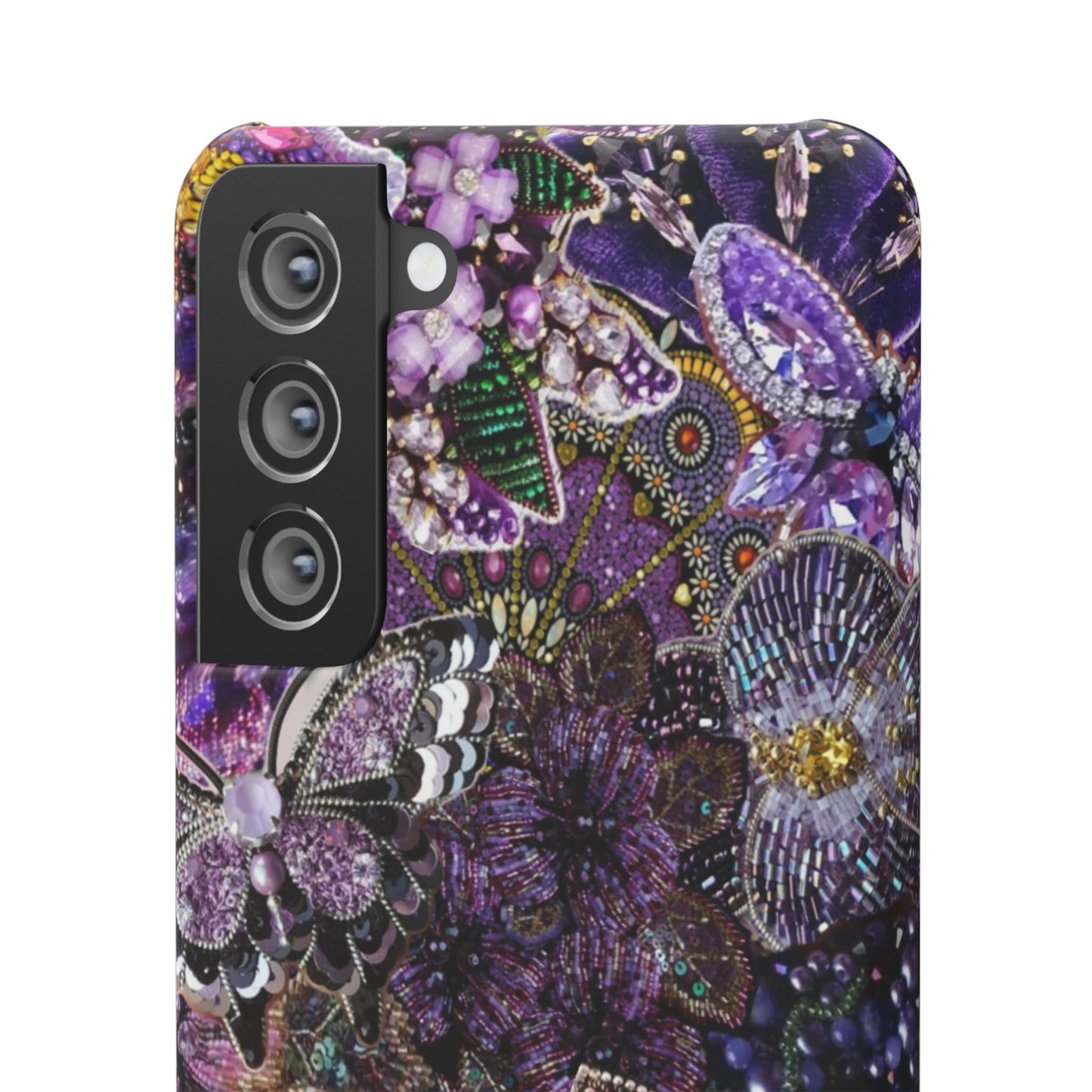 Purple Floral Butterfly Case