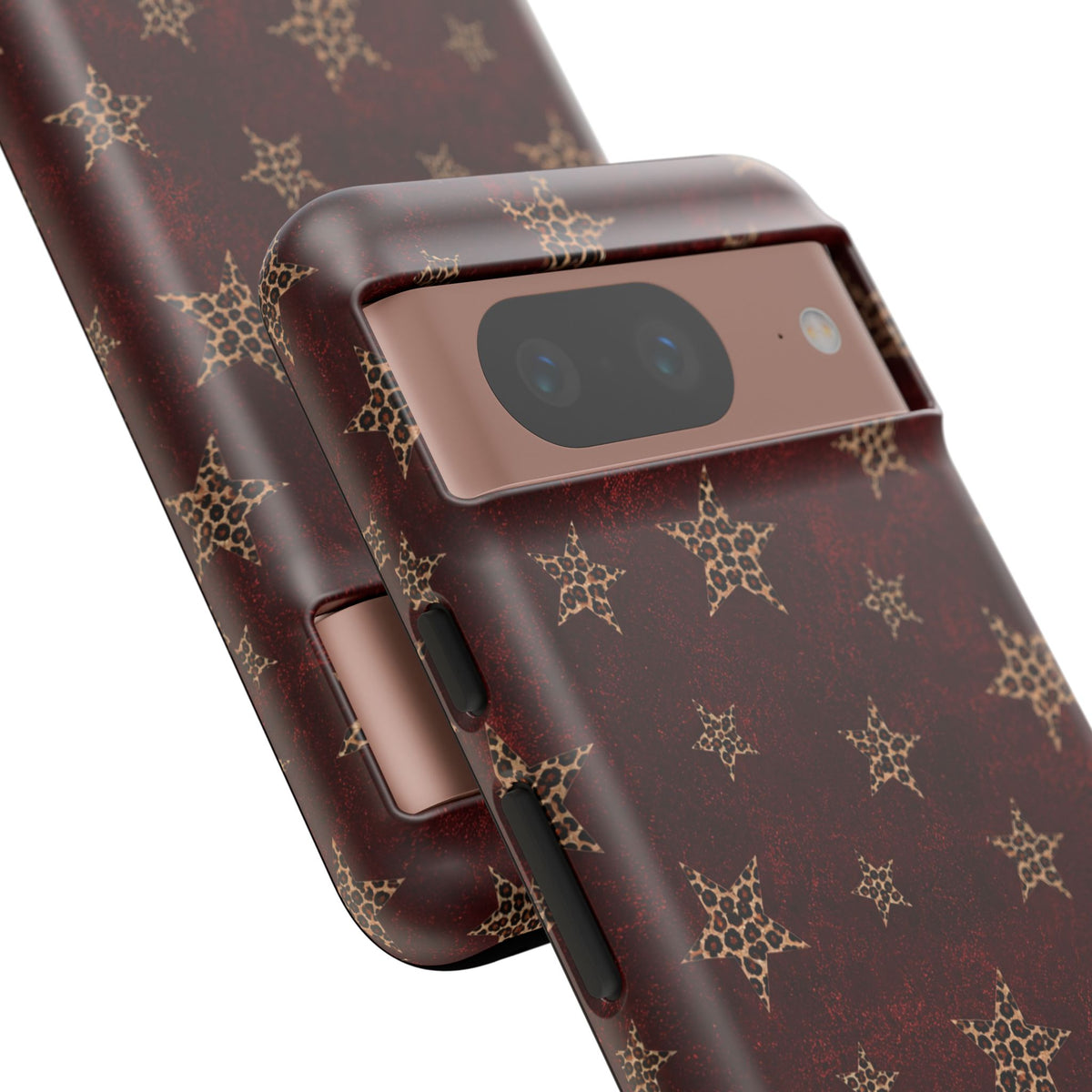 Burgundy Leopard Star Tough Case