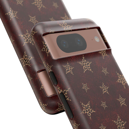 Burgundy Leopard Star Tough Case