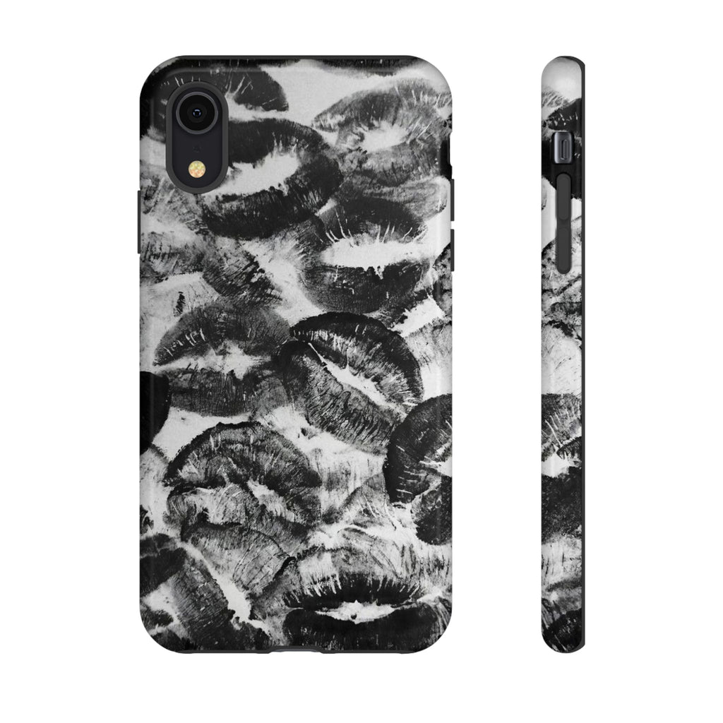 Black and Kiss Design Phone Case