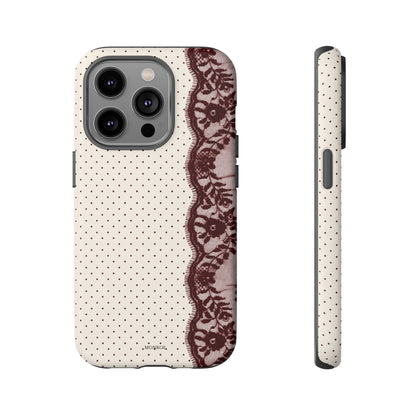 Burgundy Lace Edge Tough Case