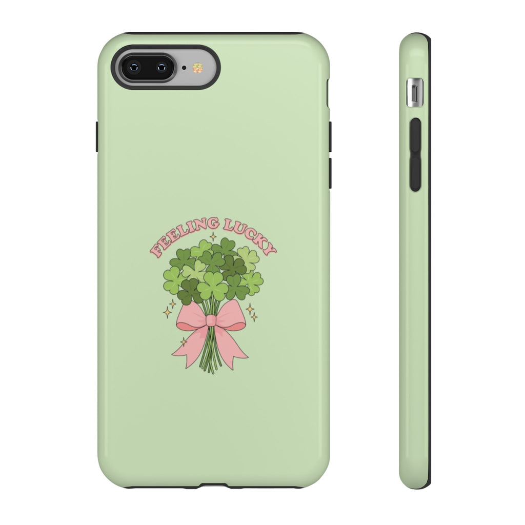 ‘Feeling Lucky' Clover Bouquet Tough Phone Case