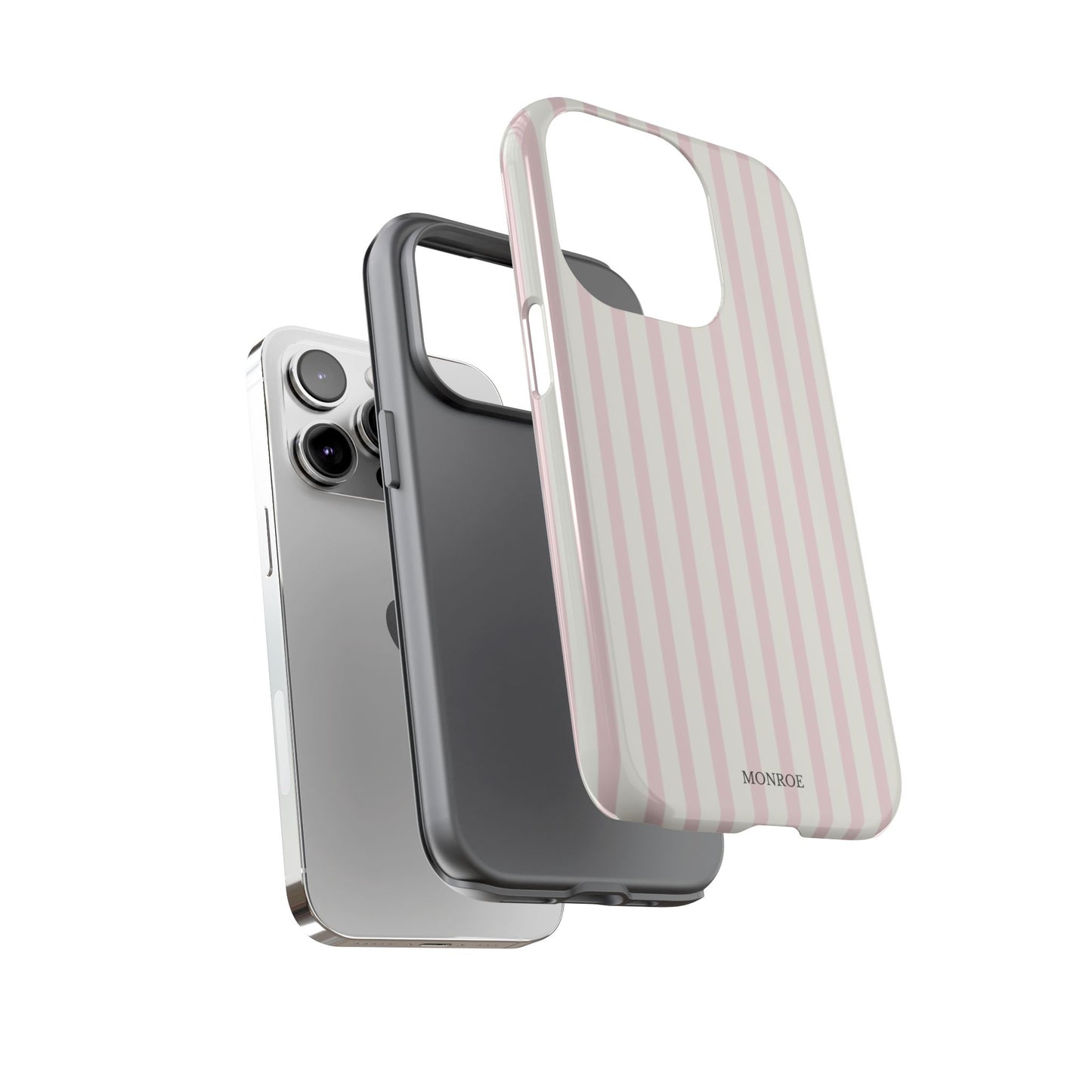 Light Pink Stripe Tough Phone Case