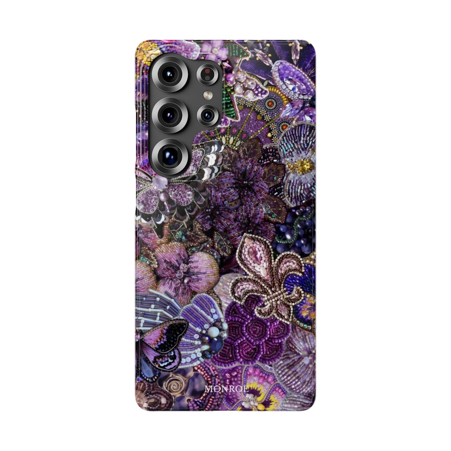 Purple Floral Butterfly Case