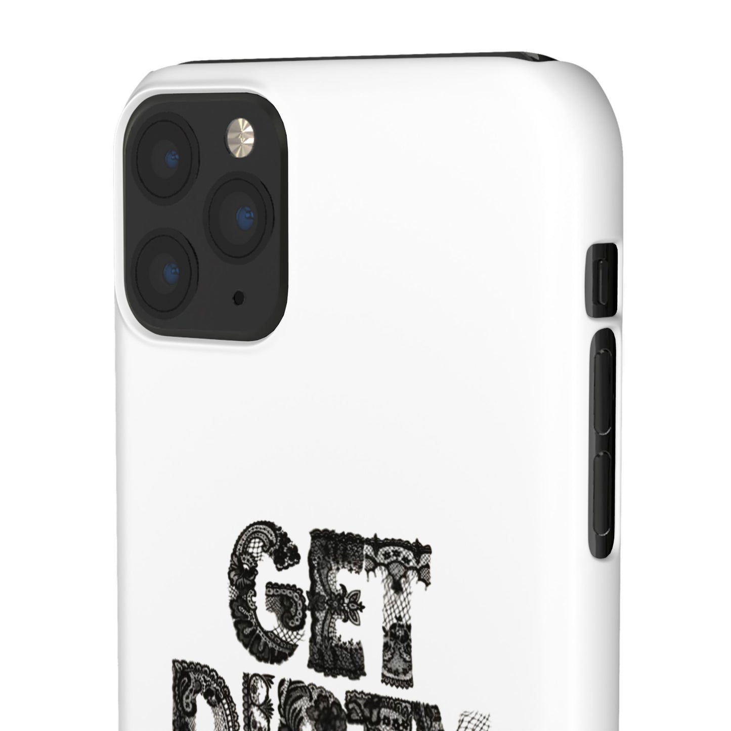 Get Dirty in Paris White Snap Case