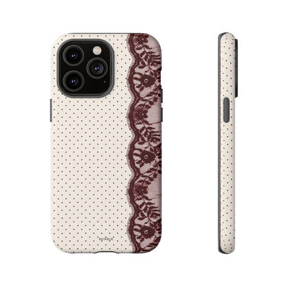 Burgundy Lace Edge Tough Case