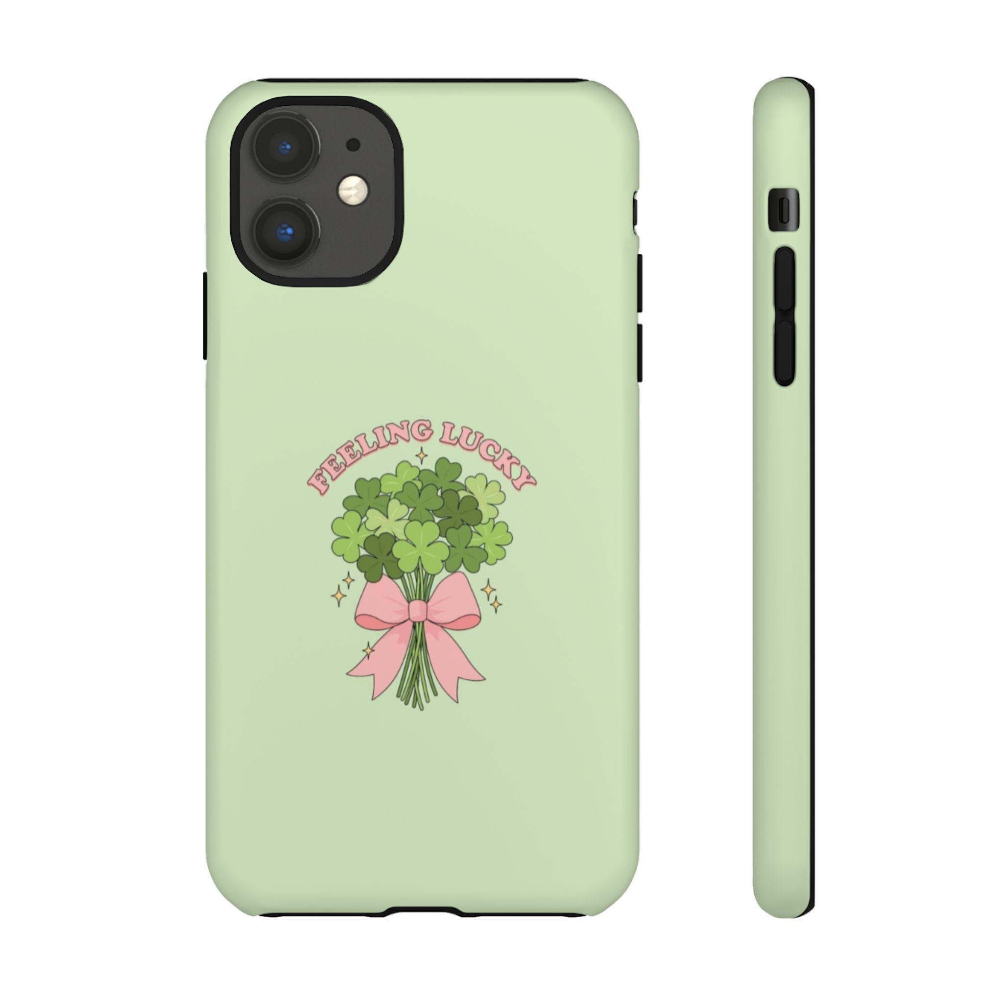 ‘Feeling Lucky' Clover Bouquet Tough Phone Case