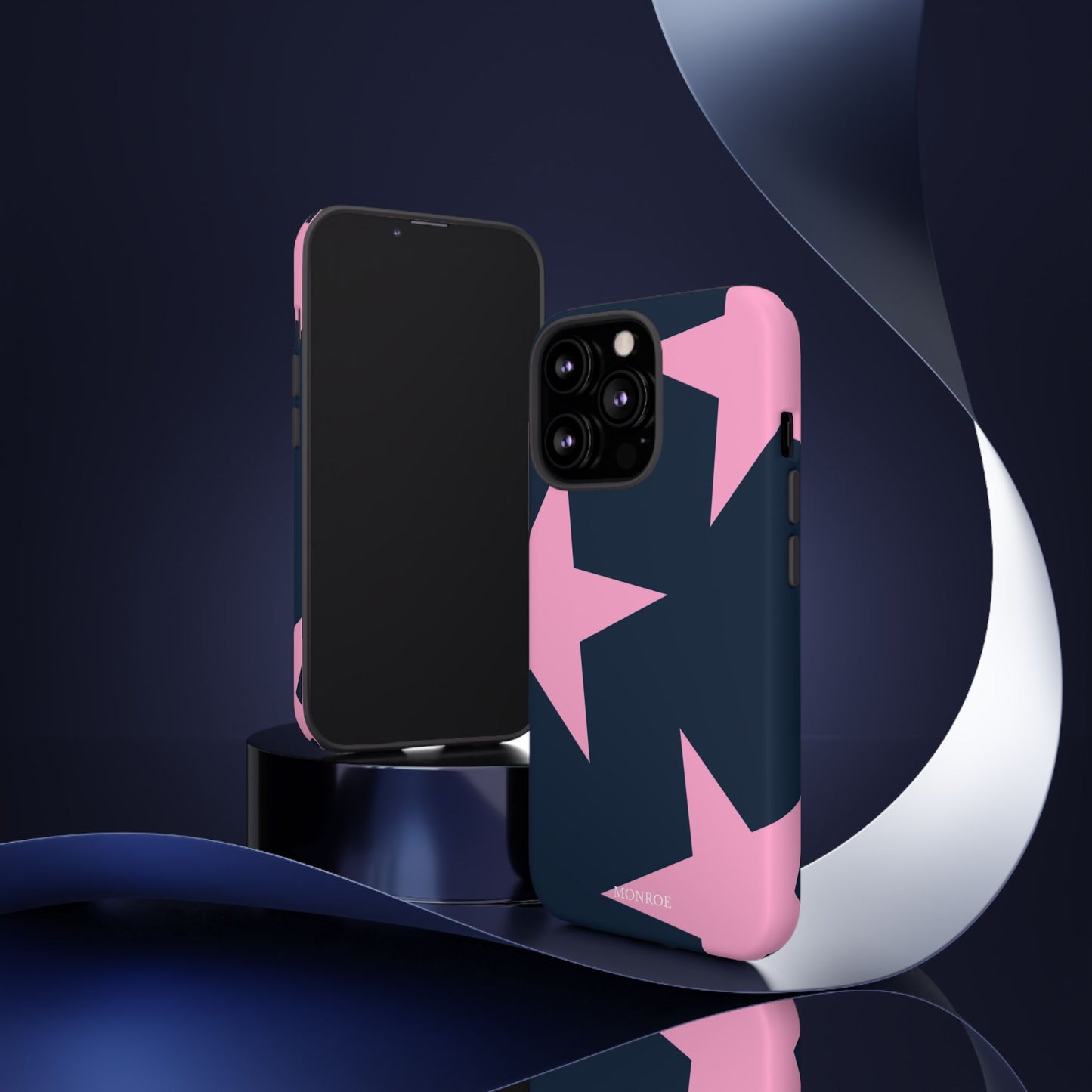 Navy & Pink Star Tough Cover