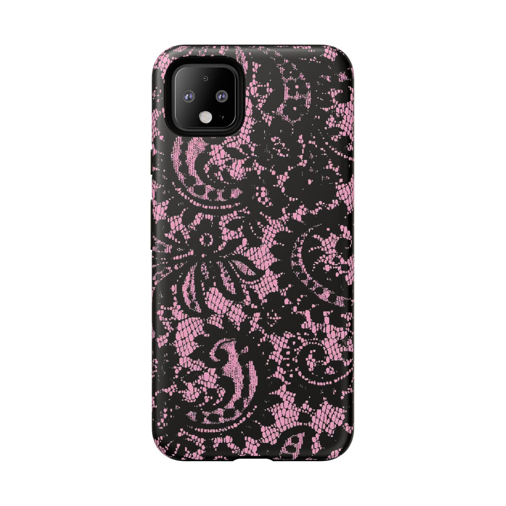 Pink Lace Pattern Tough Phone Case