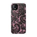 Pink Lace Pattern Tough Phone Case