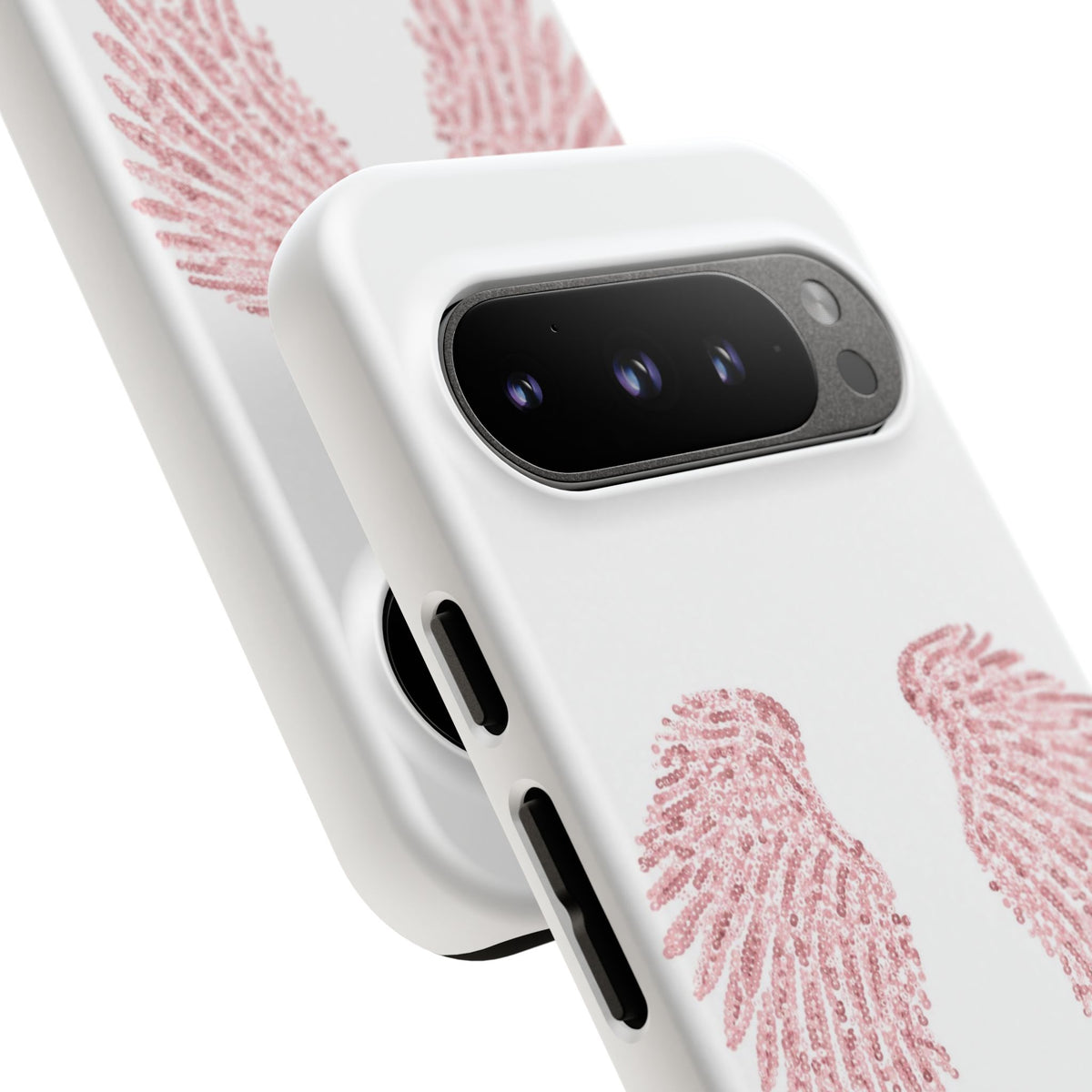 White & Pink Wings Tough Case
