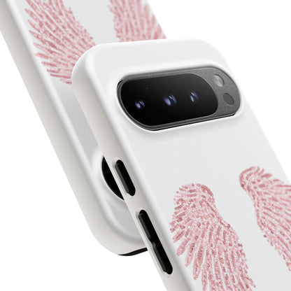 White & Pink Wings Tough Case