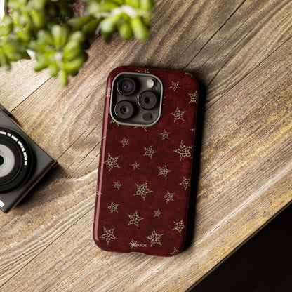 Burgundy Leopard Star Tough Case