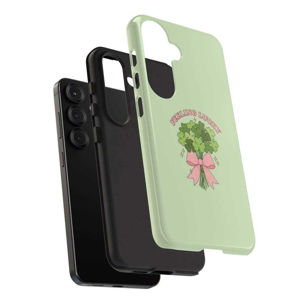 ‘Feeling Lucky' Clover Bouquet Tough Phone Case
