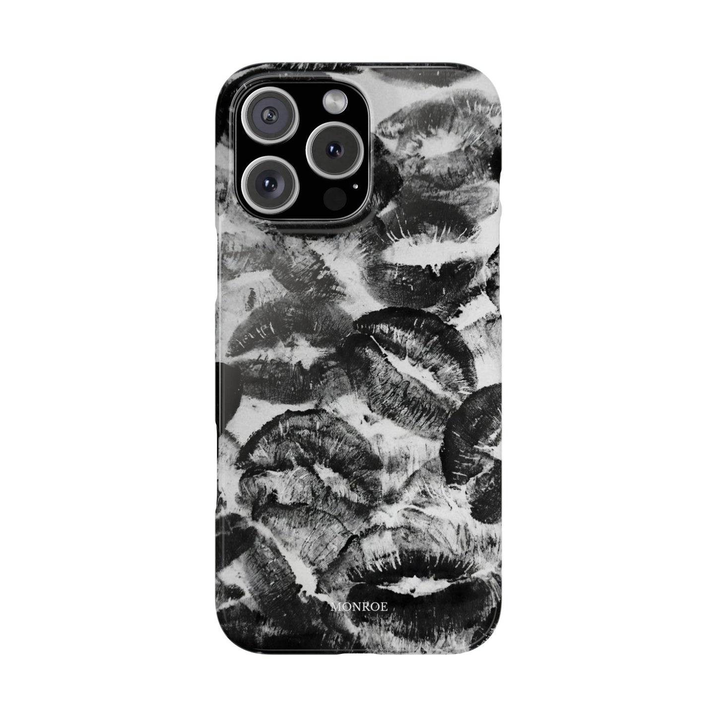 Black & White Kiss Print Case