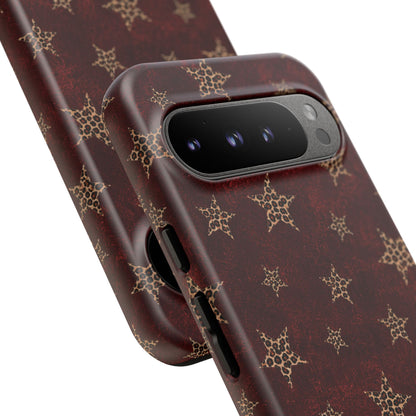 Burgundy Leopard Star Tough Case