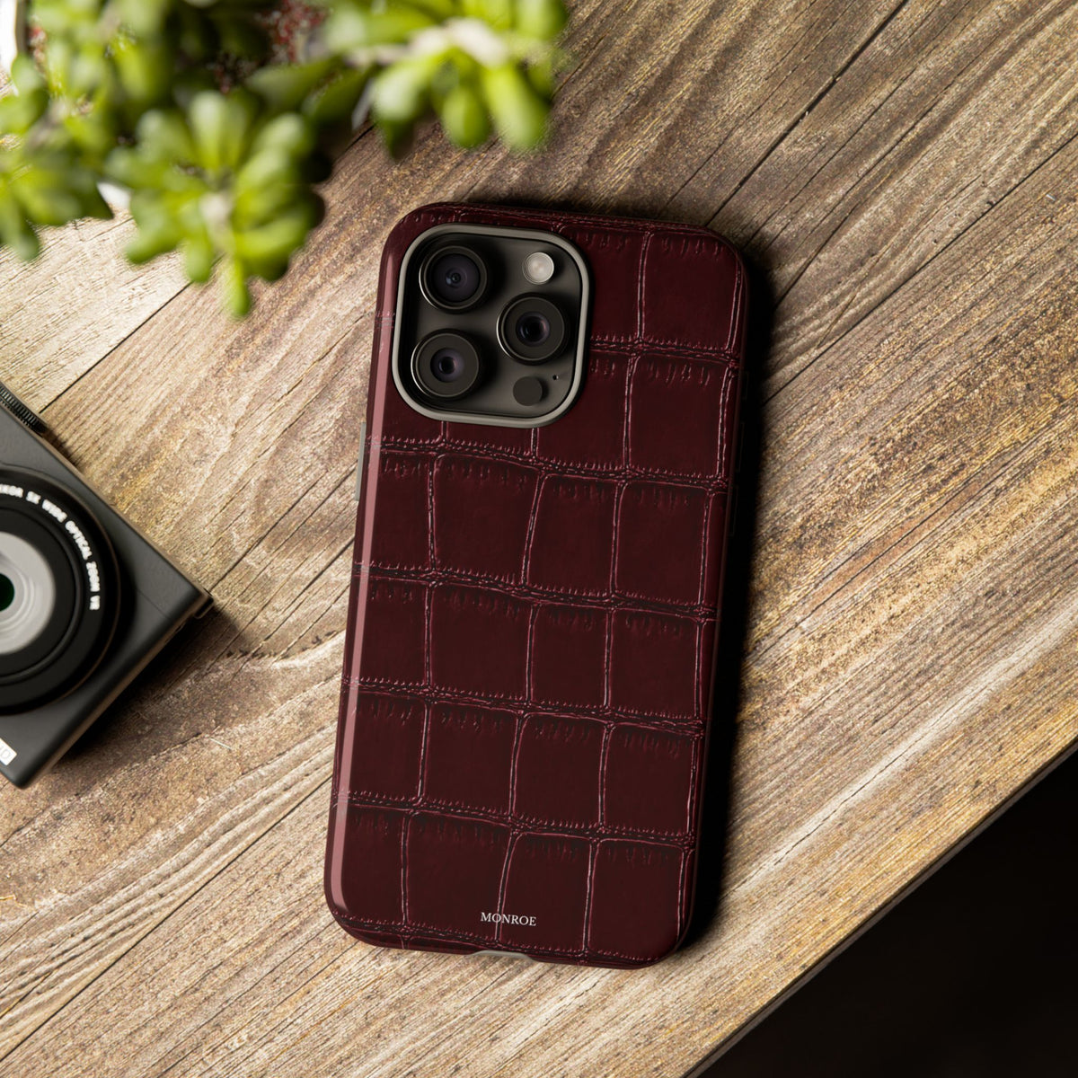 Burgundy Croc Tough Case