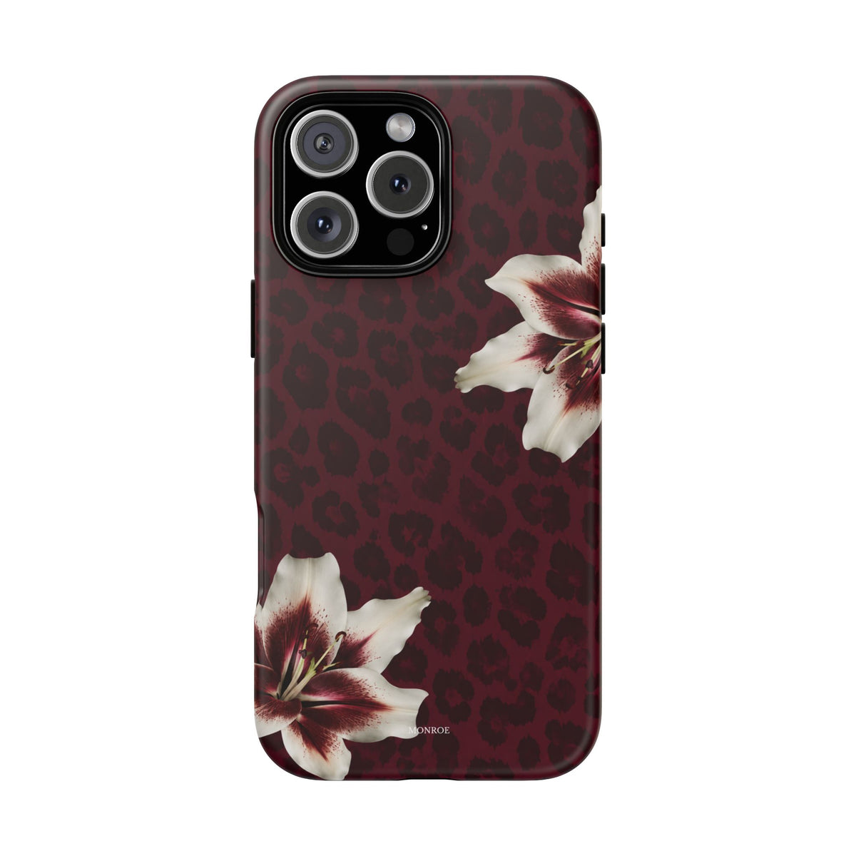Burgundy Lily Leopard Tough Case