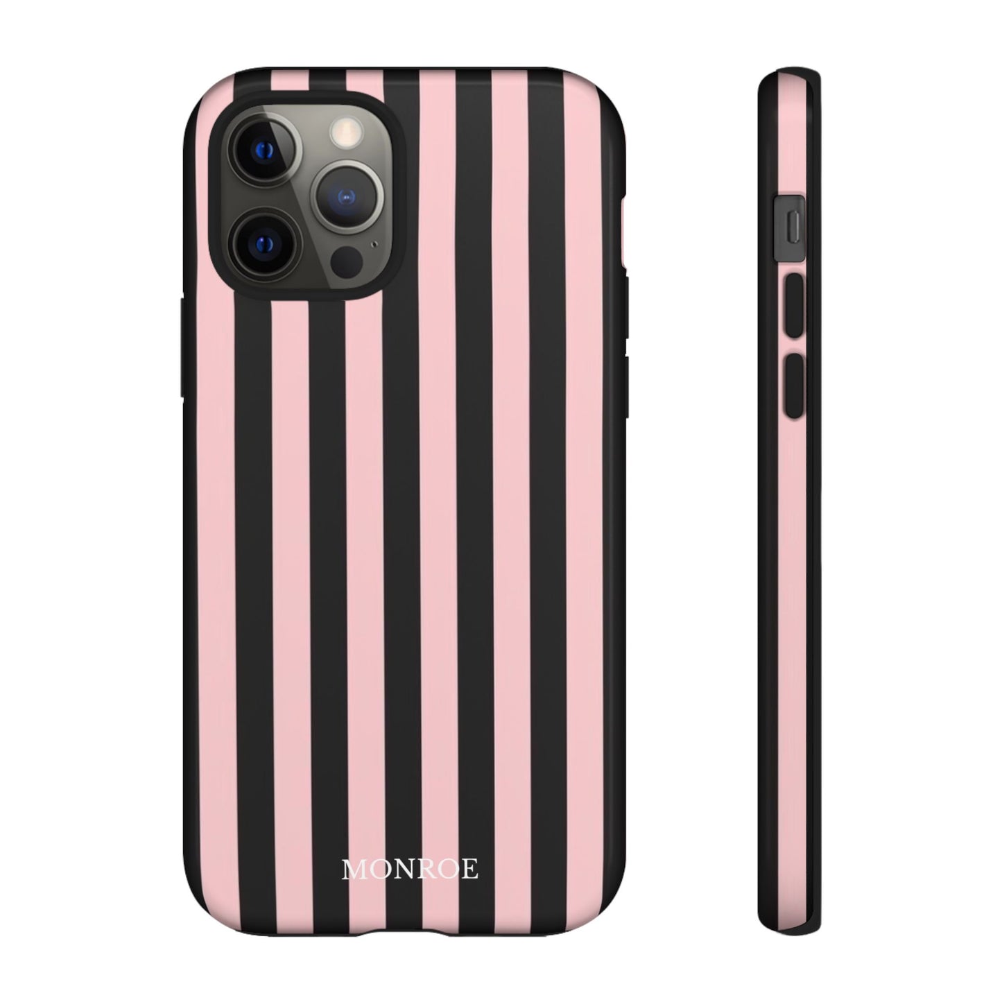 Striped Pink & Black Tough Case